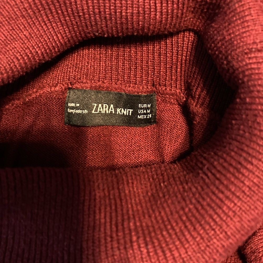 Zara Red Lightweight Turtleneck Sweater - image 2